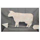 Vtg. Rustic metal cow