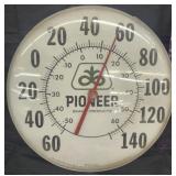 Vtg Pioneer Brand seed advertising thermometer