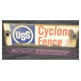 Vtg Porcelain Enamel advertising sign for use