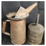 Vtg. Copper Filtering funnel /Vtg Industrial oil