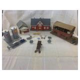 Model Train Buildings and Signs