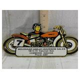 Vintage Metal Harley-Davidson Ad Sign