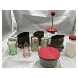 Vintage Kitchen Gadgets, chopper, sifters, SP