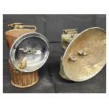 Vtg. Bass carbide miners lamp / justrite