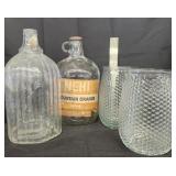 Vtg. Nehi orange syrup  jug / art deco glass / 2