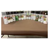 (16) cans of black silver gray and brown spray