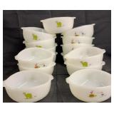 Vintage 15 "Wizard of ID" Milk Glass Bowls by