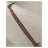 Antique Two-Man Cross-Cut Saw 70"