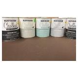 (5) 1qt cans of rust oleum colors include