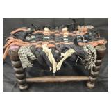 Vtg stools hand made seat