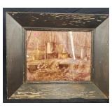 Vtg. Framed Moonshine Picture