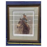 Race Horse/Jockey Framed & signed John Henry