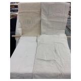 4 Antique Cloth Seed Bags