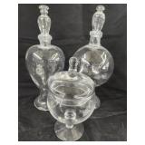 Vtg. Apothecary pharmacy show glass / candy dish