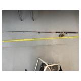 8 Ft Fishing pole Empire SU802S W/Tackobox reel as