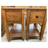 Pair Wooden End Tables 22" x 13ï¿½ x 23ï¿½T each