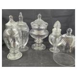 Vtg. Apothecary jars / Display glass
