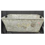 Vtg Galvanized steal wash tub