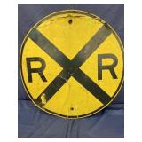 Metal Rail Road Crossing Sign 29"
