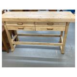 Hardwood 60" 4 drawer Workbench w/vise