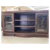 Wooden TV Stand with storage & adj.shelves