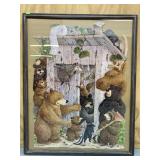 Framed Completed Wildlife Puzzle 24" x 30ï¿½