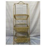 Three Tier Metal Rack w/Scroll Design 42" H