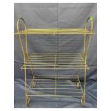 Vintage Gold Wire Display Stand 3 Tier 27.5" H