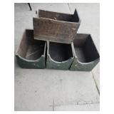 4 Vtg. Wooden bens