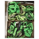 12 neon green ratchet straps