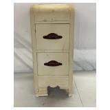 Art deco waterfall style bedside 2 drawer night