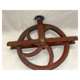Vtg western block co carbon pulley
