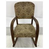 Small child size rocking chair with floral
