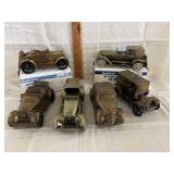 6 Metal Vintage Car Coin Banks