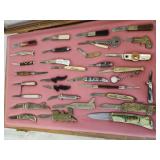 Antique folding pocket knives case not included
