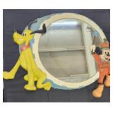 Vtg. Pluto & Mickey Mirror