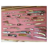 Vtg folding pocket knives case not included