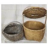 Vtg. Native American splint basket/ Antique