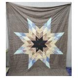 Vtg Handmade quilt 5'7- 7'2