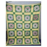 Vtg Handmade quilt 5'8- 6'11