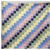 Vtg Handmade quilt 7'- 7'2