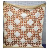Vtg Handmade quilt 6'4- 7'2