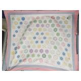 Vtg Handmade quilt 7'9- 6'8