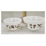 Vtg. Pyrex mixing bowls pattern Nesting