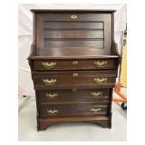 Antique slant front seceratary desk