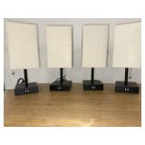(4) tablespoons lamps with usb ports built in
