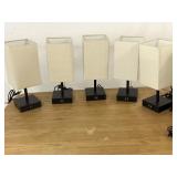 (5) nightstand lamps with usb ports built in