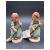2 Matching Hummel Figurines 'Little Sweeper'