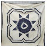 Vtg Handmade quilt 5'7- 8'9