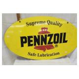 Double sided Vtg. Pennzoil advertising sign